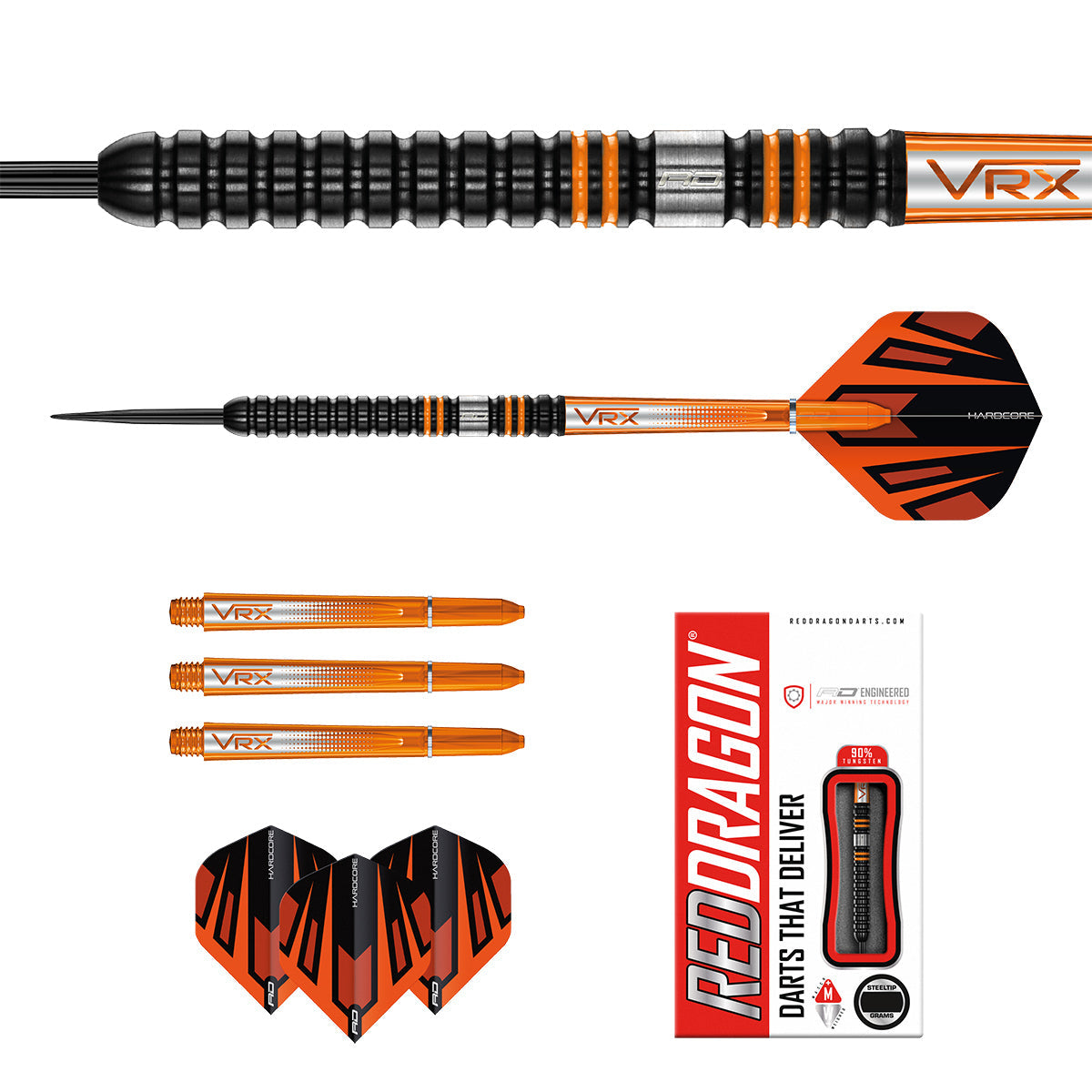 Amberjack Pro 1 90% Tungsten Steel Tip Darts By Red Dragon