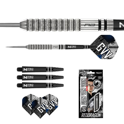 Red Dragon Gian Van Veen Tour Edition 90% Tungsten Steel Tip Darts
