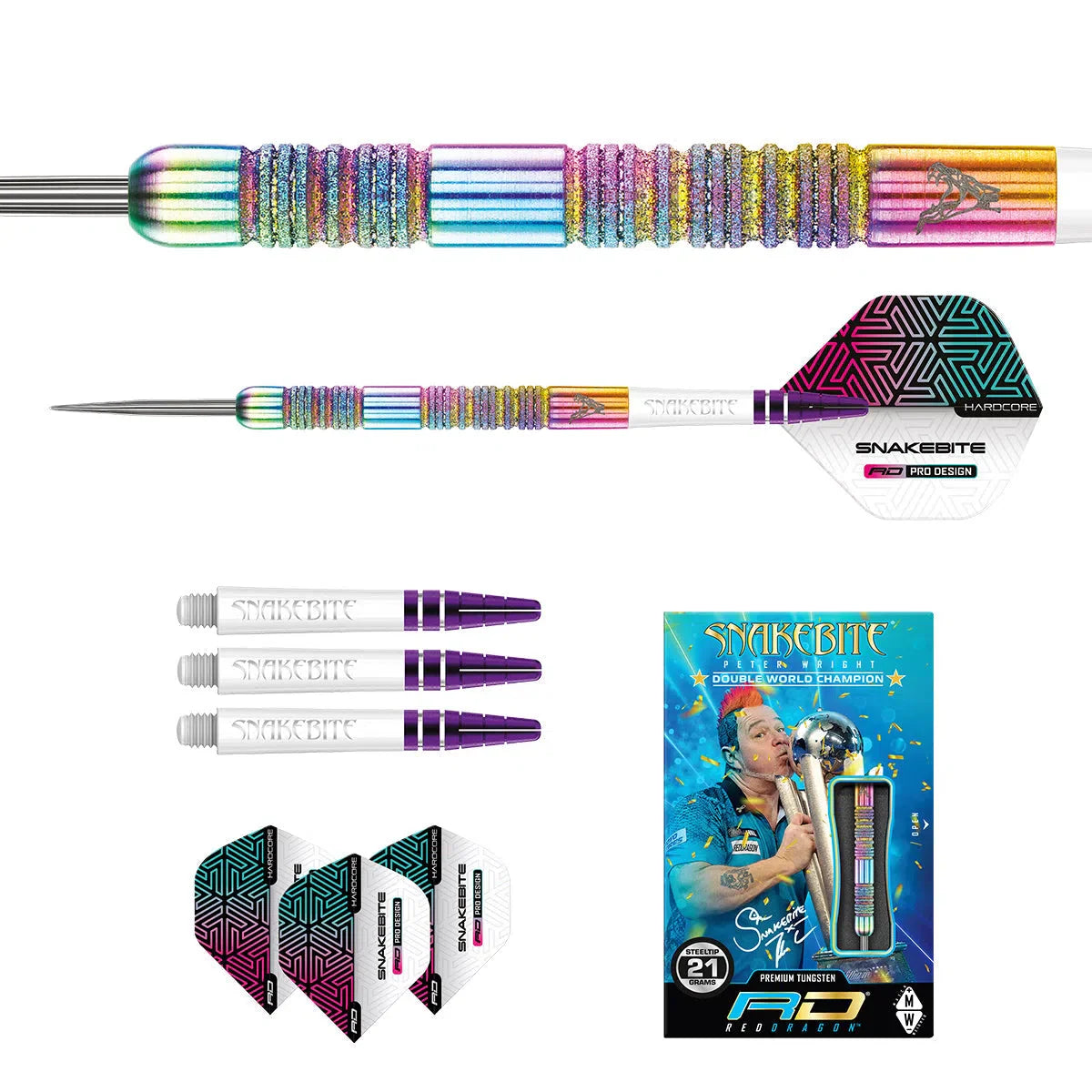 Red Dragon Peter Wright Diamond Fusion Spectron Se 90% Tungsten Steel Tip Darts