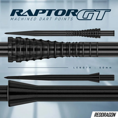 Red Dragon Raptor Gripped Dart Point - Black Dart Points - 38Mm