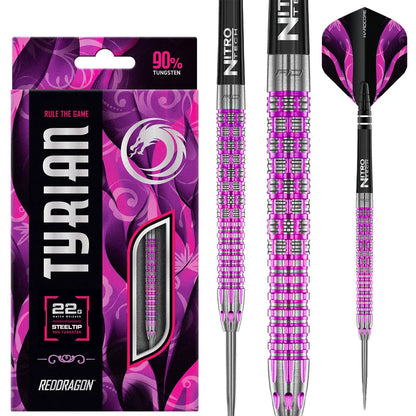 Tyrian 90% Tungsten Steel Tip Darts By Red Dragon