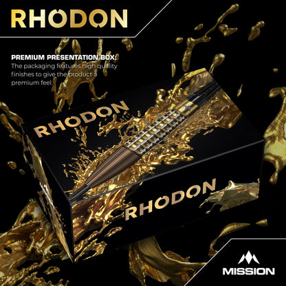 Mission Rhodon Darts Steel Tip - 95% Tungsten - Bronze & Gold Pvd 23 Gram