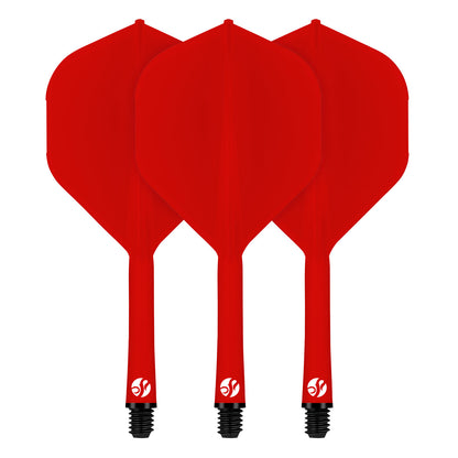 Flight Deck Red One Piece Dart Flight And Shaft System By Shot