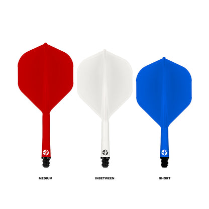 Flight Deck Tricolour One Piece Dart Flight And Shaft System By Shot Short Int