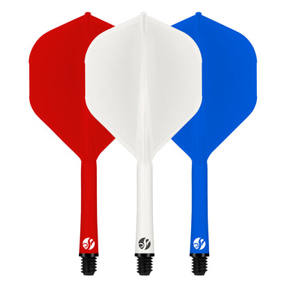 Flight Deck Tricolour One Piece Dart Flight And Shaft System By Shot