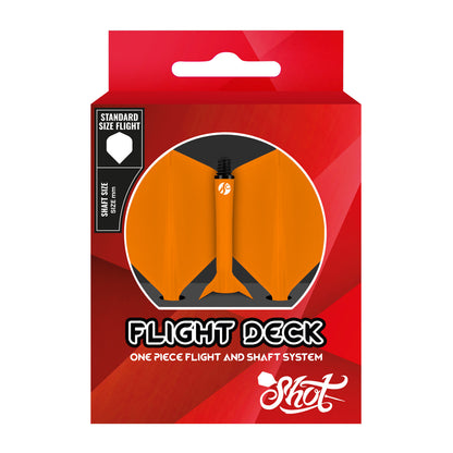 Flight Deck Orange One Piece Dart Flight And Shaft System By Shot