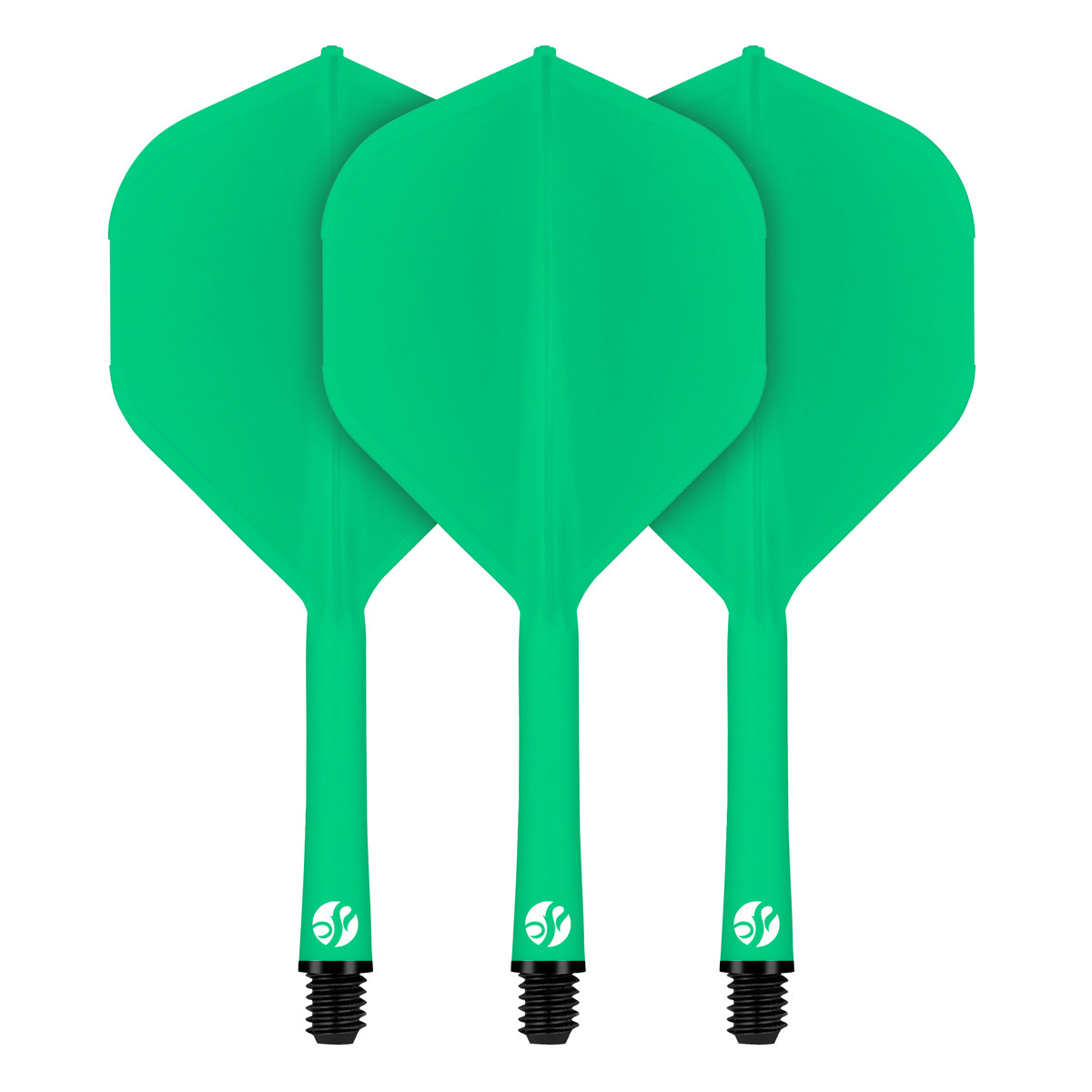 Flight Deck Green One Piece Dart Flight And Shaft System By Shot