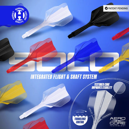 Harrows Solo No6 Integrated Flights & Shafts Red
