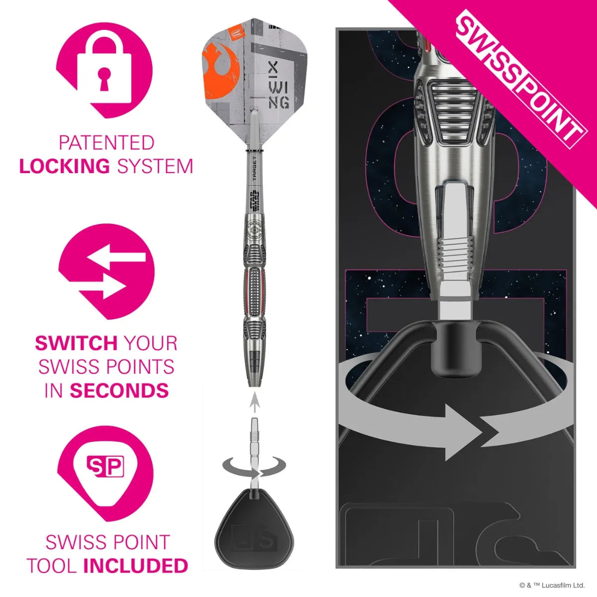 Star Wars™ | Target X-Wing 90% Tungsten Steel Tip Darts