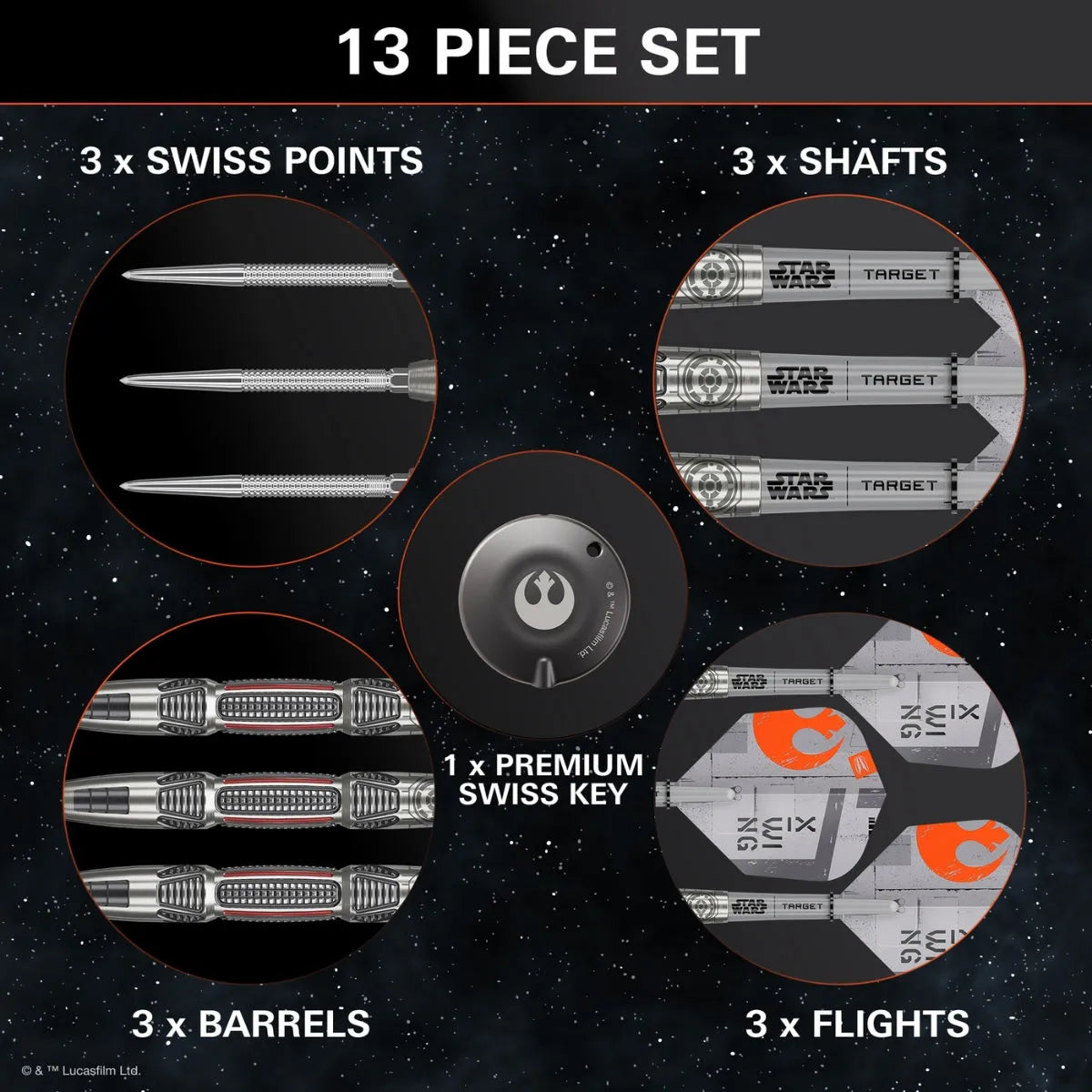 Star Wars™ | Target X-Wing 90% Tungsten Steel Tip Darts