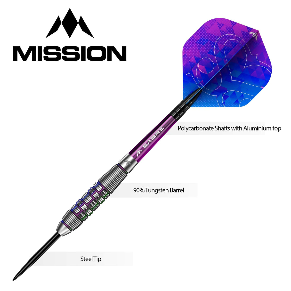 Mission Suzanne Smith Darts - Steel Tip - Coral Pvd