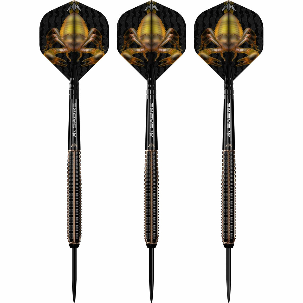 Mission Scorpion Darts - Steel Tip - 90% Tungsten - Black & Gold Electro