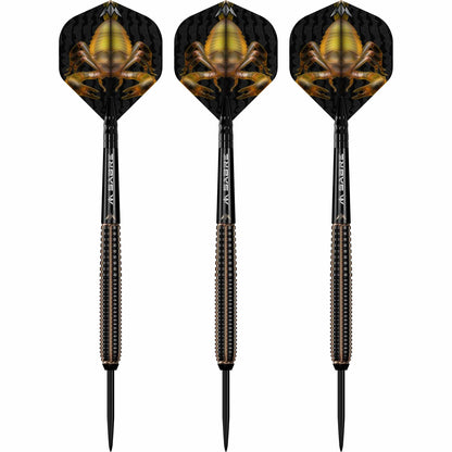 Mission Scorpion Darts - Steel Tip - 90% Tungsten - Black & Gold Electro