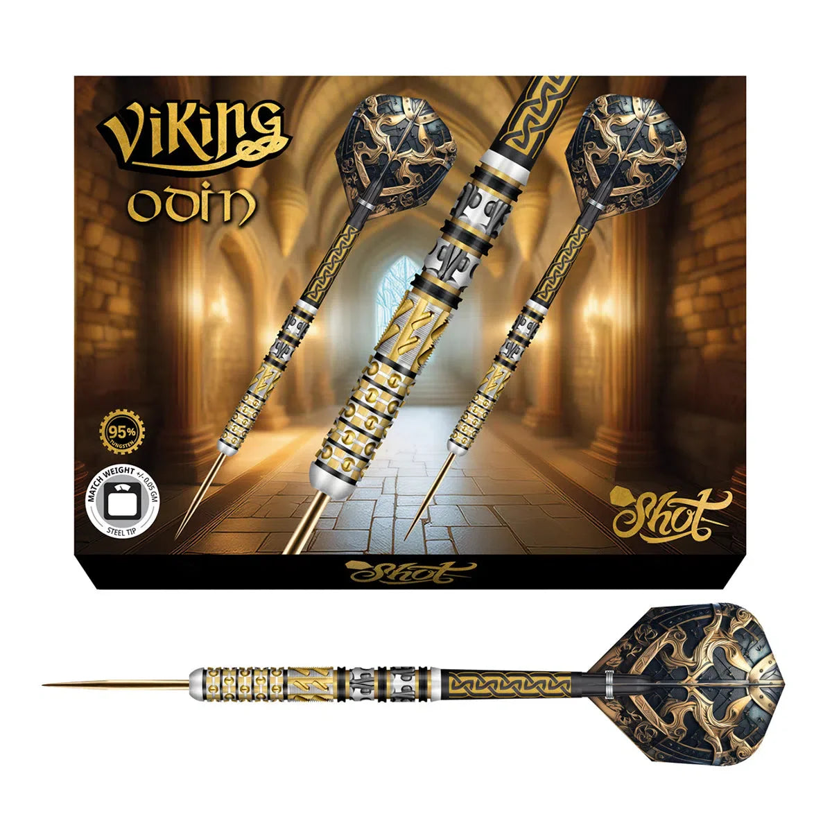 Viking Odin 95% Tungsten Steel Tip Darts By Shot