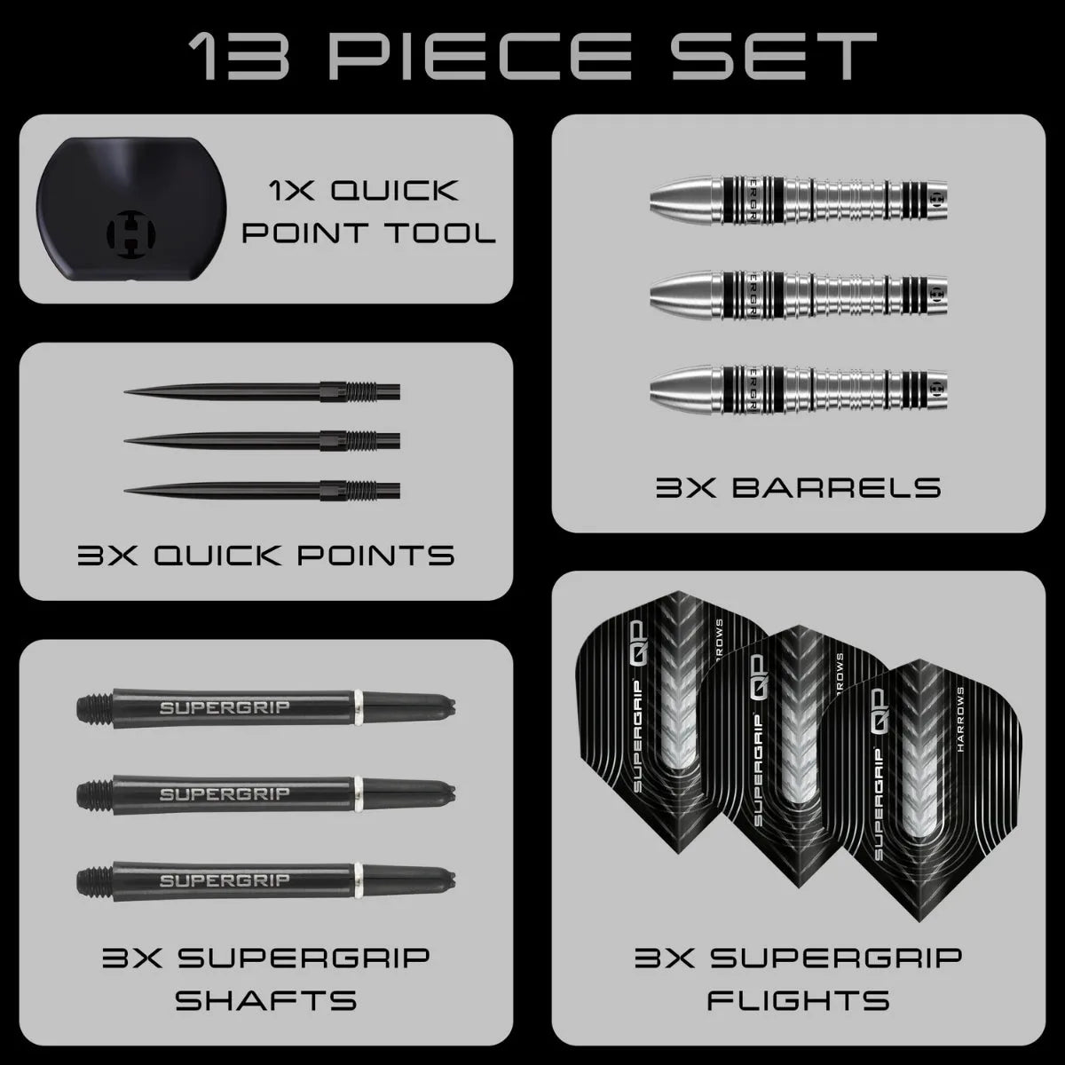 Harrows Supergrip Bomb piece set