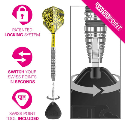 Bolide 01 Swiss Point 90% Tungsten Steel Tip Darts By Target