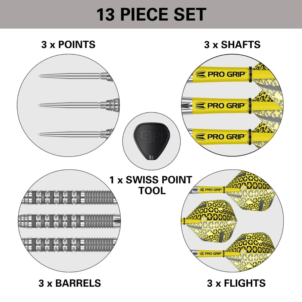 Bolide 01 Swiss Point 90% Tungsten Steel Tip Darts By Target