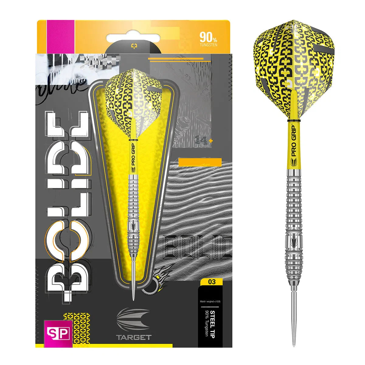 Bolide 03 Swiss Point 90% Tungsten Steel Tip Darts By Target