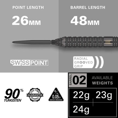 Target Darts Bolide Void 02 90% Tungsten Steel Tip Darts - image 4