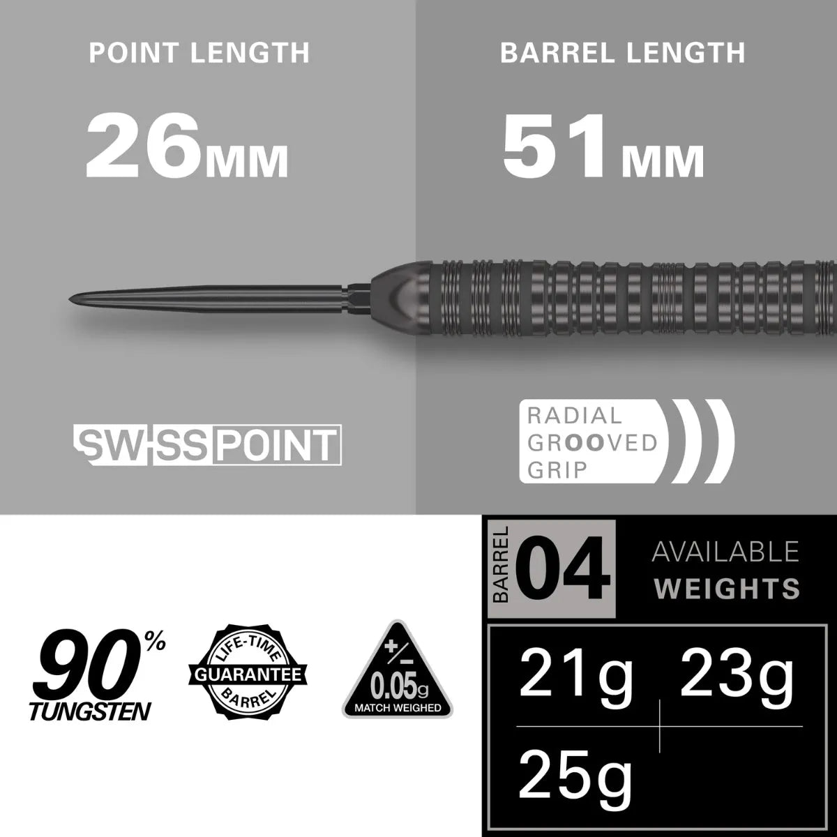 Target Darts Bolide Void 04 90% Tungsten Steel Tip Darts - image 4