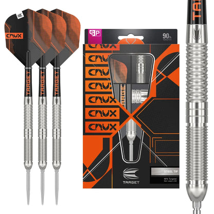 Crux 01 90% Tungsten Swiss Point Steel Tip Darts By Target