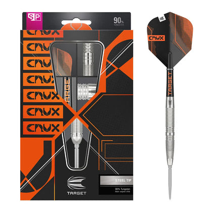 Crux 02 90% Tungsten Swiss Point Steel Tip Darts By Target