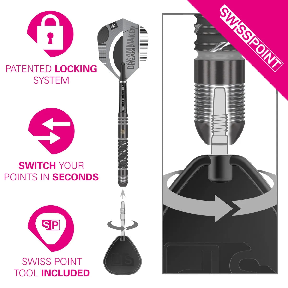 Dimitri Van Den Bergh X Echo 90% Tungsten Sp Steel Tip Darts By Target