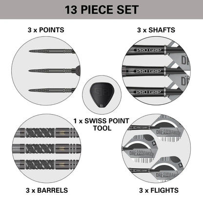 Dimitri Van Den Bergh X Echo 90% Tungsten Sp Steel Tip Darts By Target