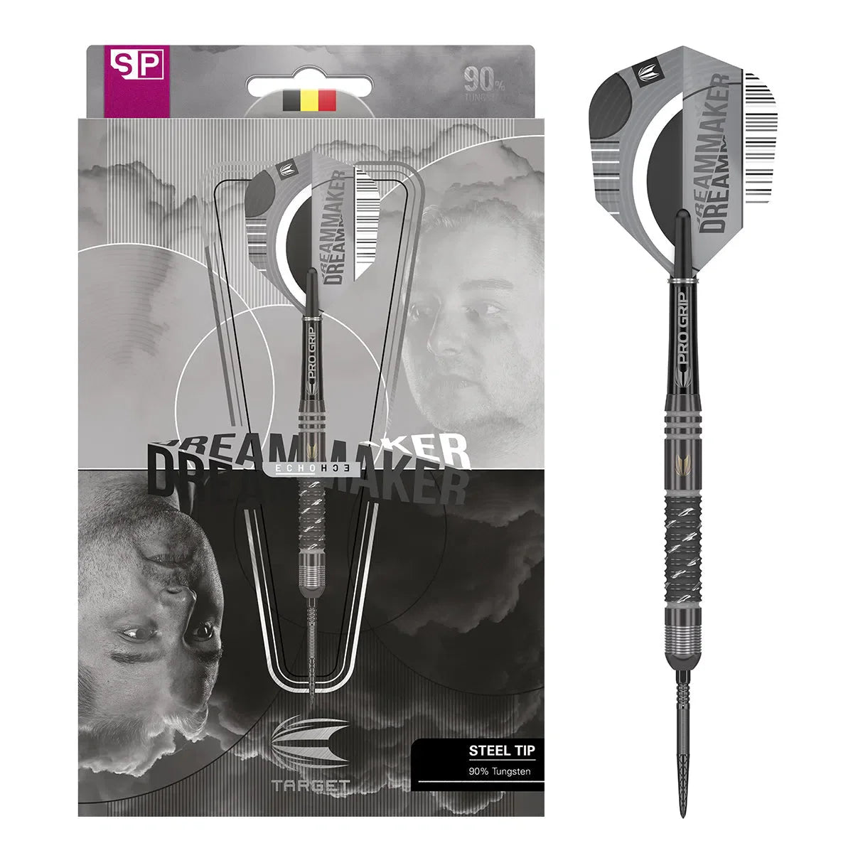 Dimitri Van Den Bergh X Echo 90% Tungsten Sp Steel Tip Darts By Target