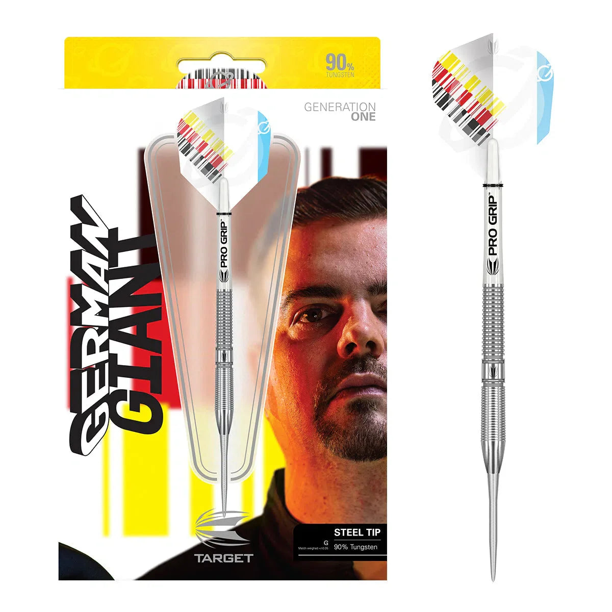 Gabriel Clemens Black 90% Tungsten Steel Tip Darts By Target