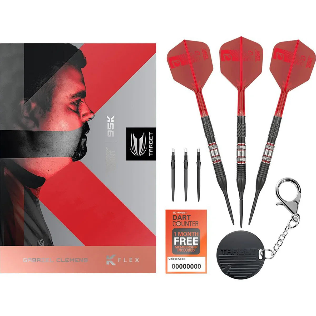Gabriel Clemens 95K 95% Tungsten Sp Steel Tip Darts By Target