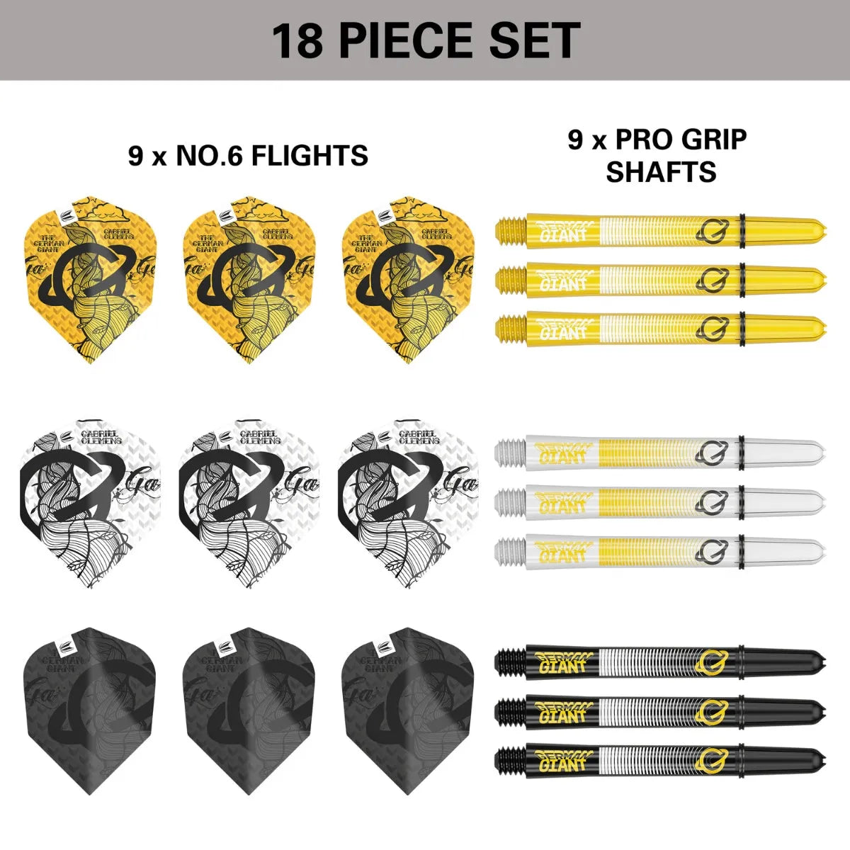 Gabriel Clemens Ink Flight & Shaft Kit By Target