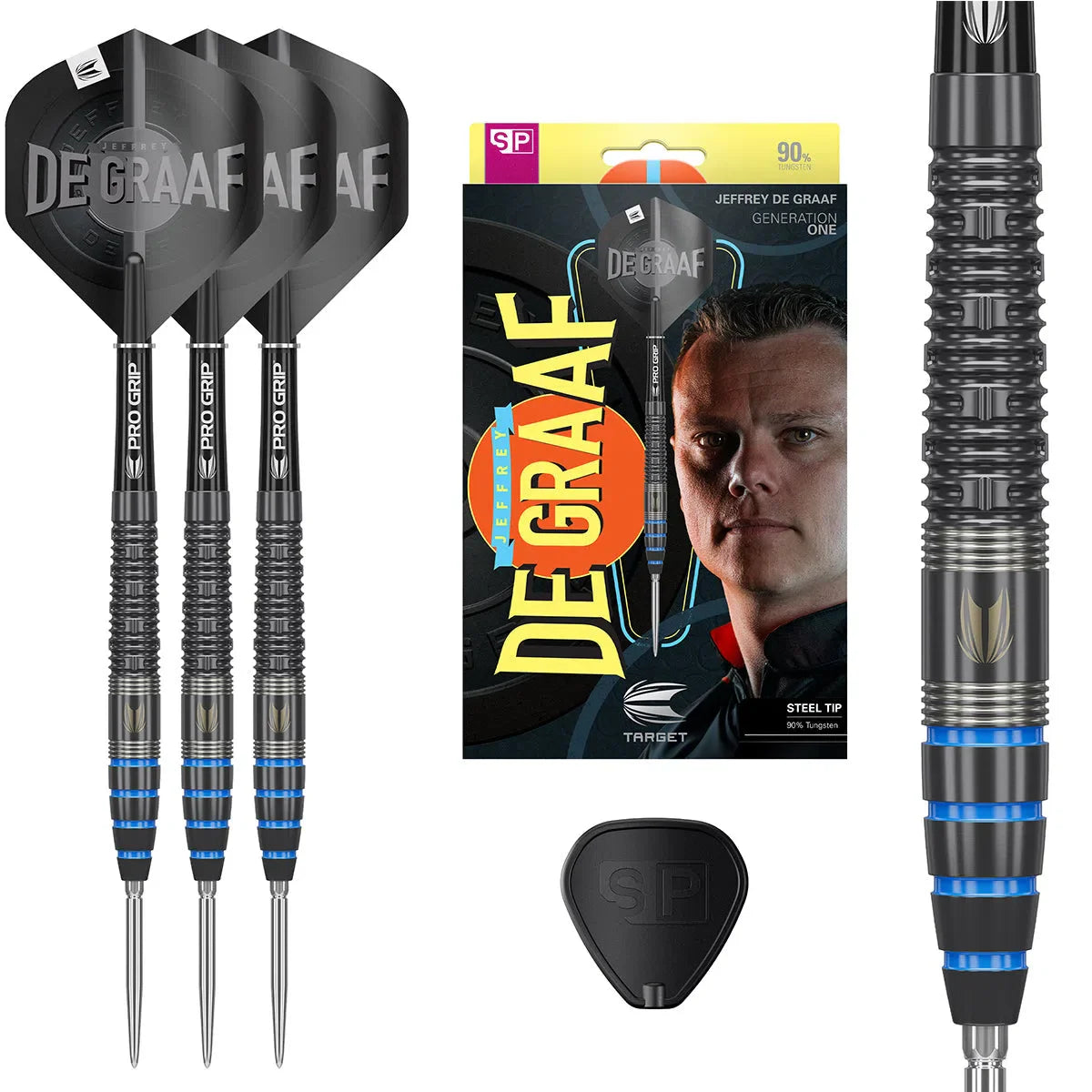 Jeffrey De Graaf 90% Tungsten Sp Steel Tip Darts By Target