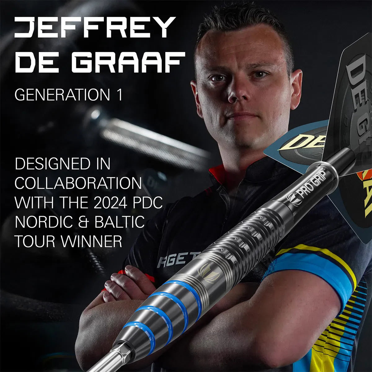 Jeffrey De Graaf 90% Tungsten Sp Steel Tip Darts By Target