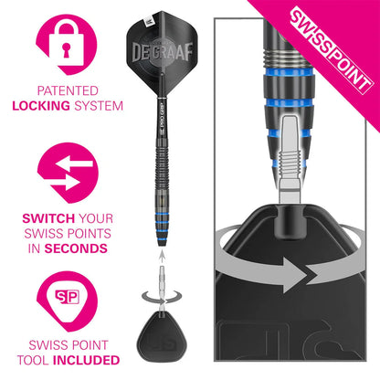 Jeffrey De Graaf 90% Tungsten Sp Steel Tip Darts By Target