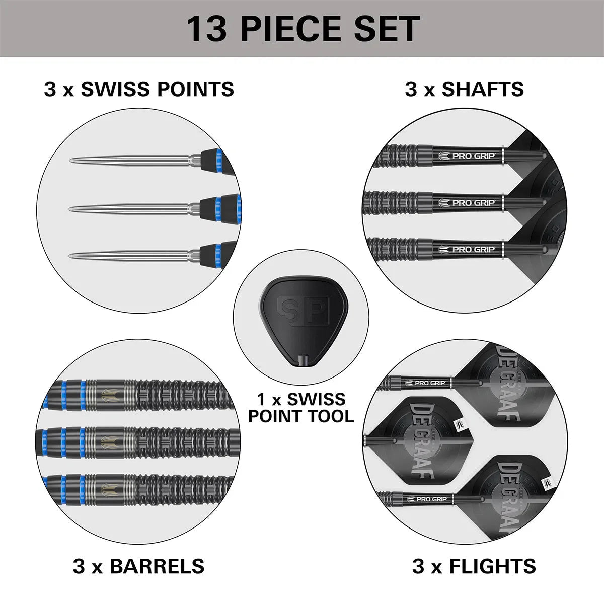 Jeffrey De Graaf 90% Tungsten Sp Steel Tip Darts By Target