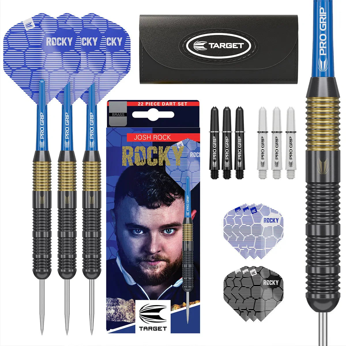 Josh Rock Brass Steel Tip Darts By Target 22 Gram