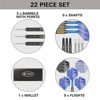 Josh Rock Brass Steel Tip Darts By Target 22 Gram