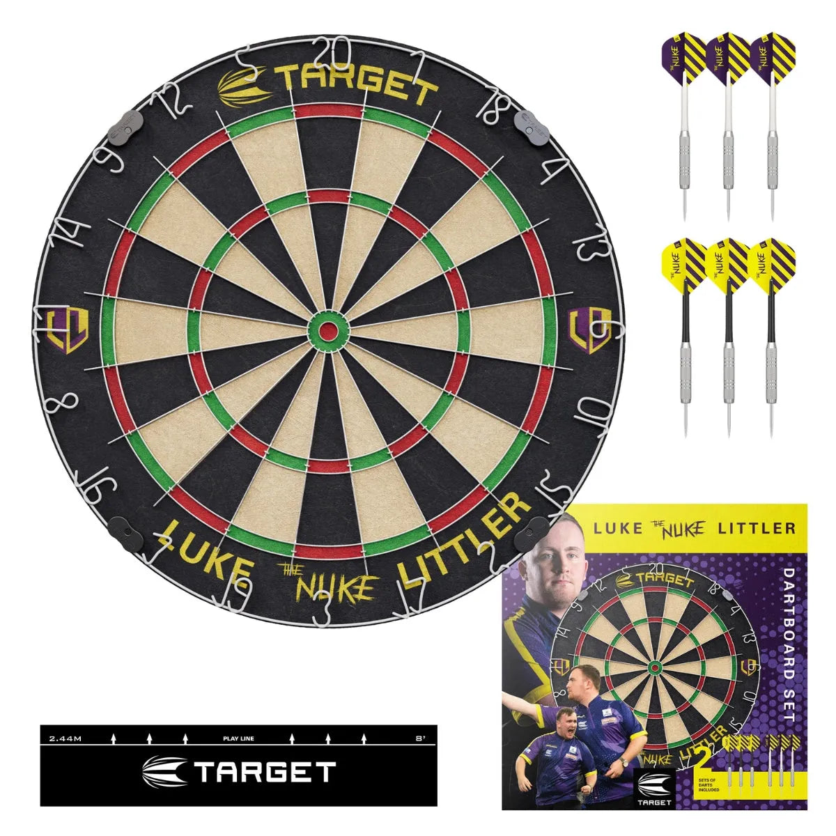 Luke The Nuke Littler Cabinet & Dartboard Set By Target