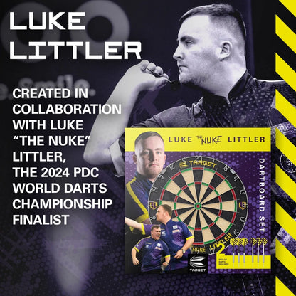 Luke The Nuke Littler Cabinet & Dartboard Set By Target