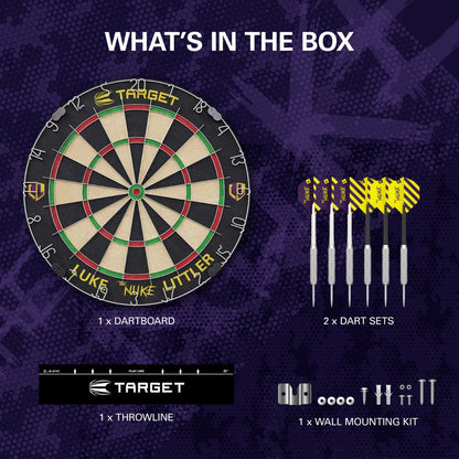 Luke The Nuke Littler Cabinet & Dartboard Set By Target