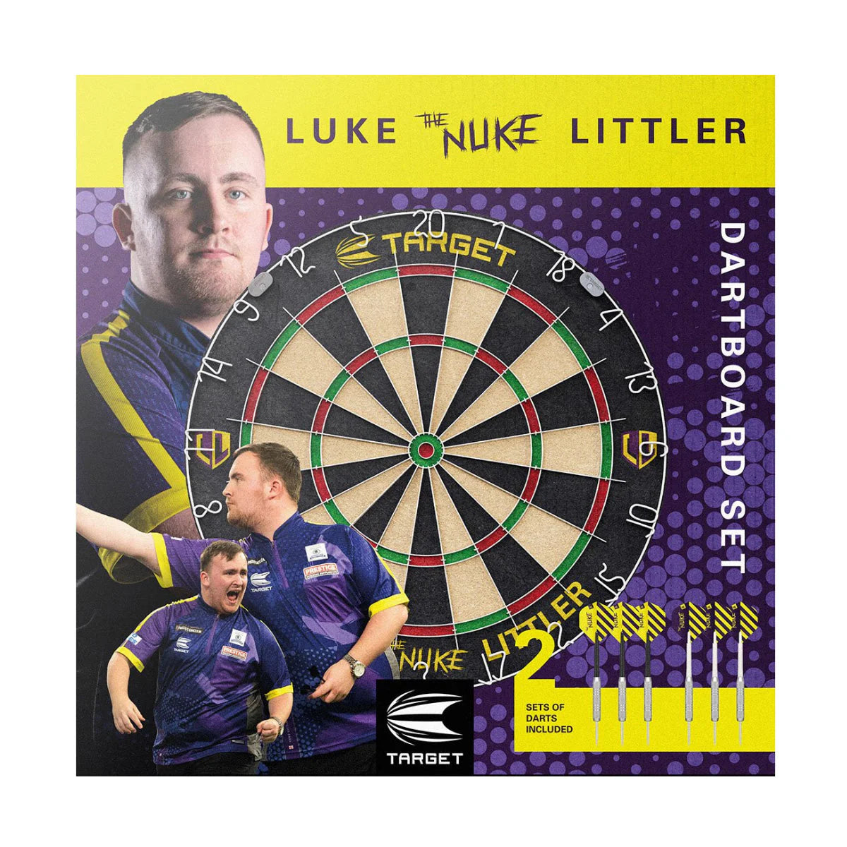 Luke The Nuke Littler Cabinet & Dartboard Set By Target