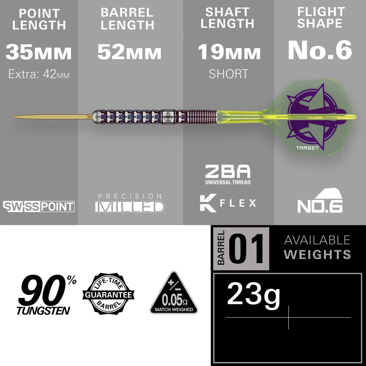 Luke Littler World Champion 2025 Edition 90% Tungsten Sp Steel Tip Darts By Target