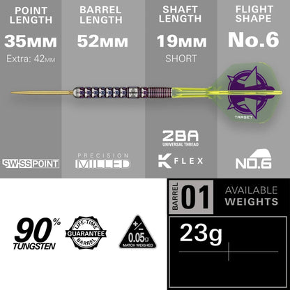 Luke Littler World Champion 2025 Edition 90% Tungsten Sp Steel Tip Darts By Target
