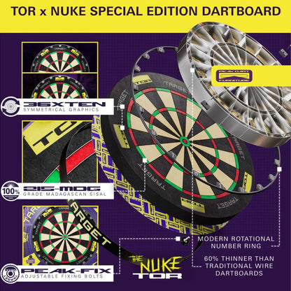TOR x Nuke Special Edition Dartboard - construction detail