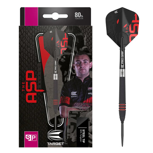 Nathan Aspinall 80% Black Swiss Point Steel Tip Darts By Target