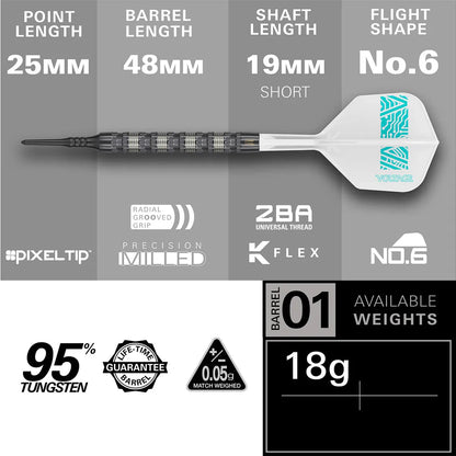 Rob Cross 95K 95% Tungsten Sp Steel Tip Darts By Target