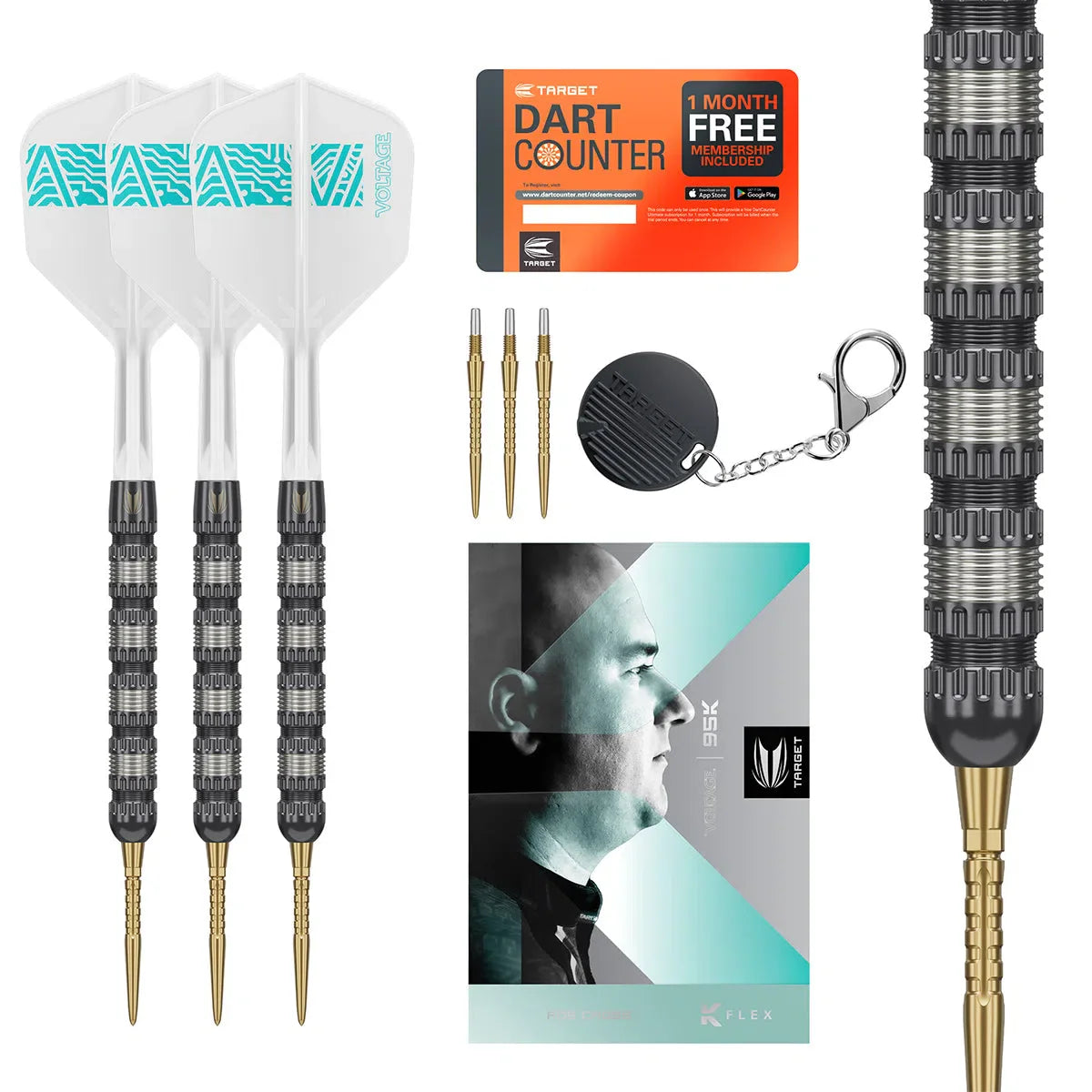 Rob Cross 95K 95% Tungsten Sp Steel Tip Darts By Target
