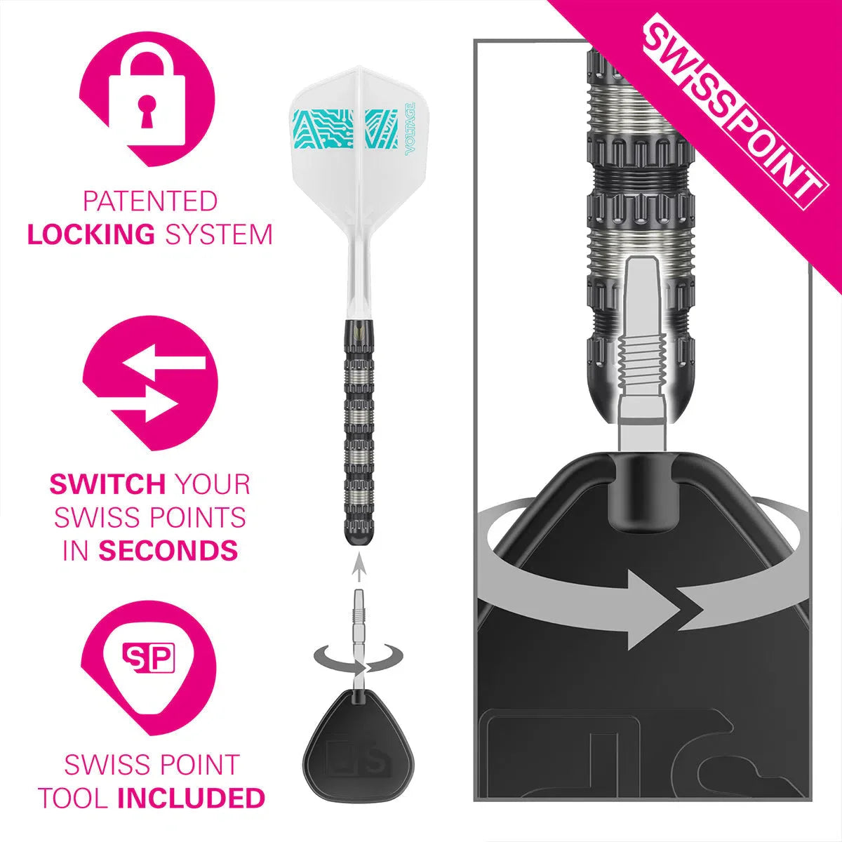 Rob Cross 95K 95% Tungsten Sp Steel Tip Darts By Target