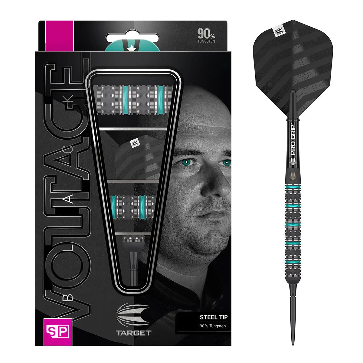 Rob Cross Black Edition 90% Tungsten Swiss Steel Tip Darts By Target